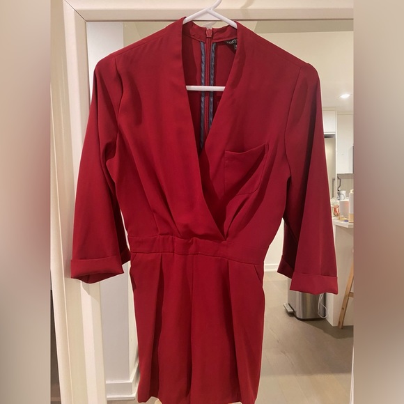 Burgundy Topshop rumper - Picture 2 of 3